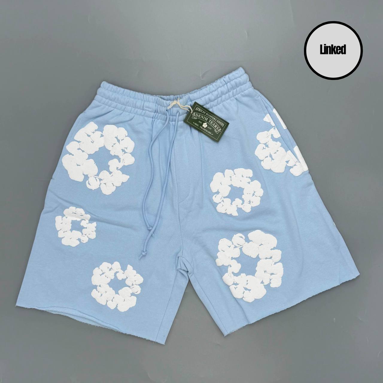 DENIM TEARS SKY BLUE SHORTS