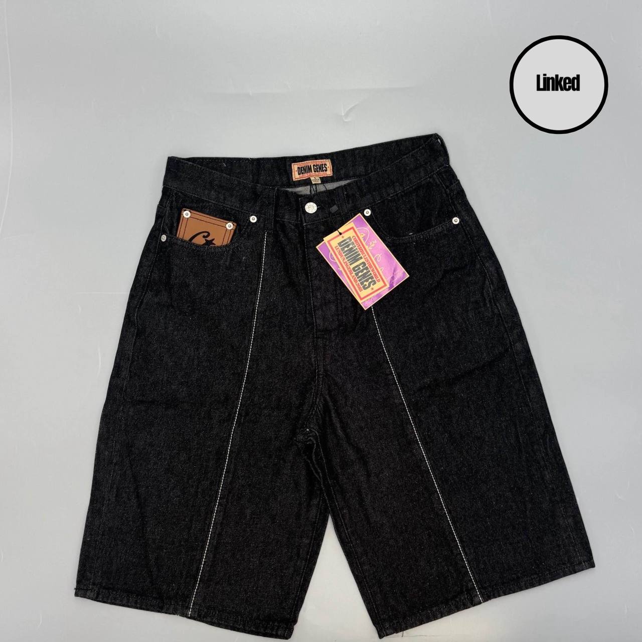 CORTEIZ BLACK C STAR DENIM SHORTS