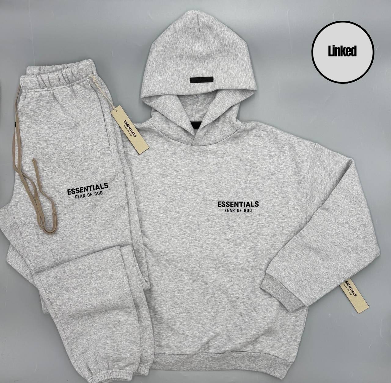 FEAR OF GOD / ESSENTIALS SS25 LIGHT HEATHER GREY TRACKSUIT