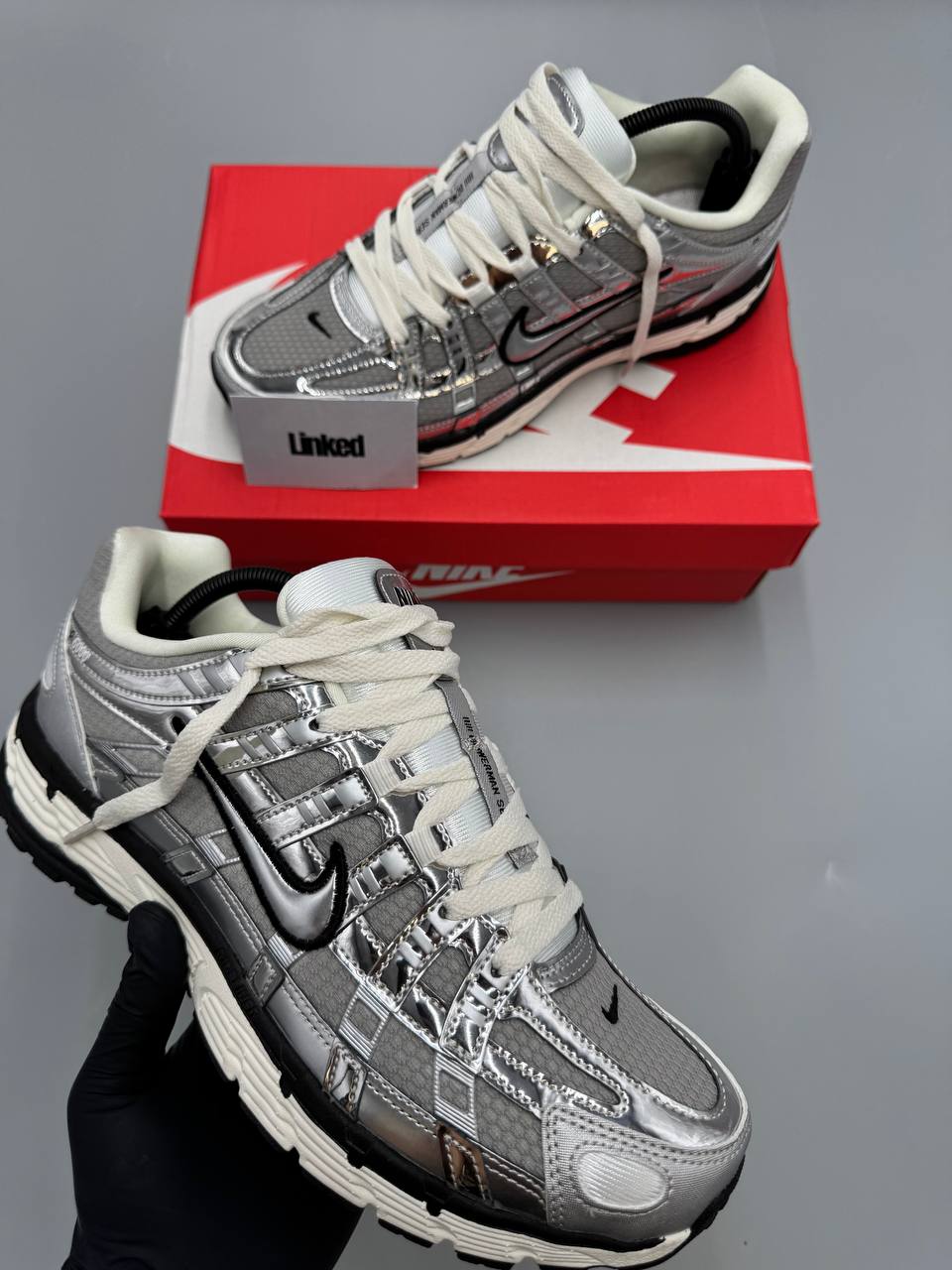 NIKE P-6000 METALLICS SILVER