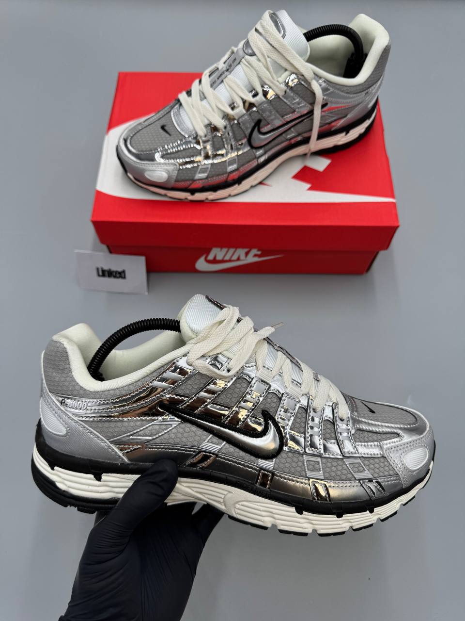NIKE P-6000 METALLICS SILVER