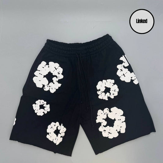 DENIM TEARS BLACK/WHITE SHORTS
