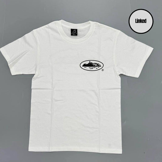 CORTEIZ WHITE ROUND LABELED T-SHIRT